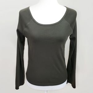 Lord & Taylor Green Basic Long Sleeve Top Sz. XS